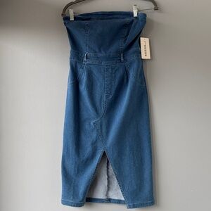 NWT Strapless Denim Dress